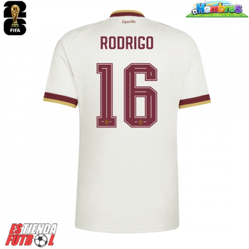 España Rodri Hernandez #16 Segunda Equipación Mundial 2026 Manga Corta